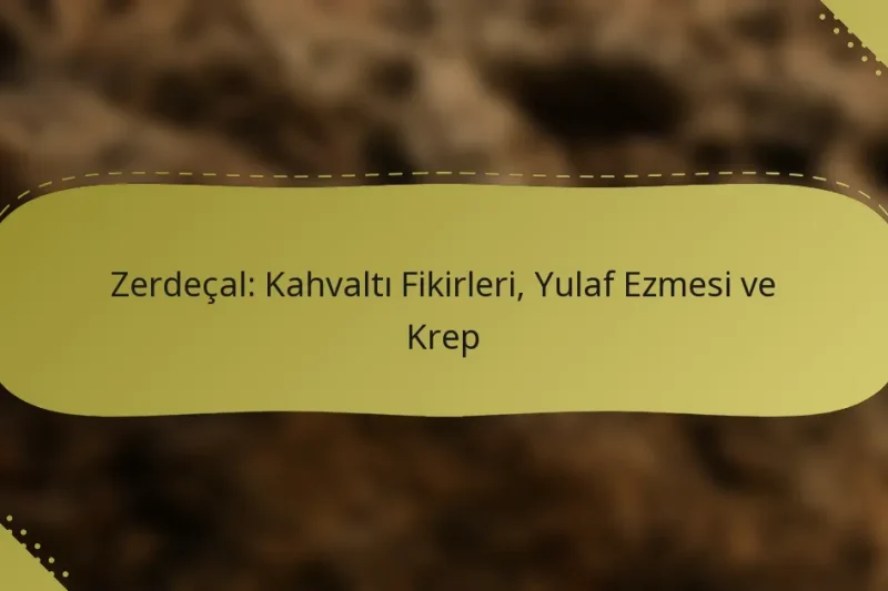 Zerdeçal: Kahvaltı Fikirleri, Yulaf Ezmesi ve Krep